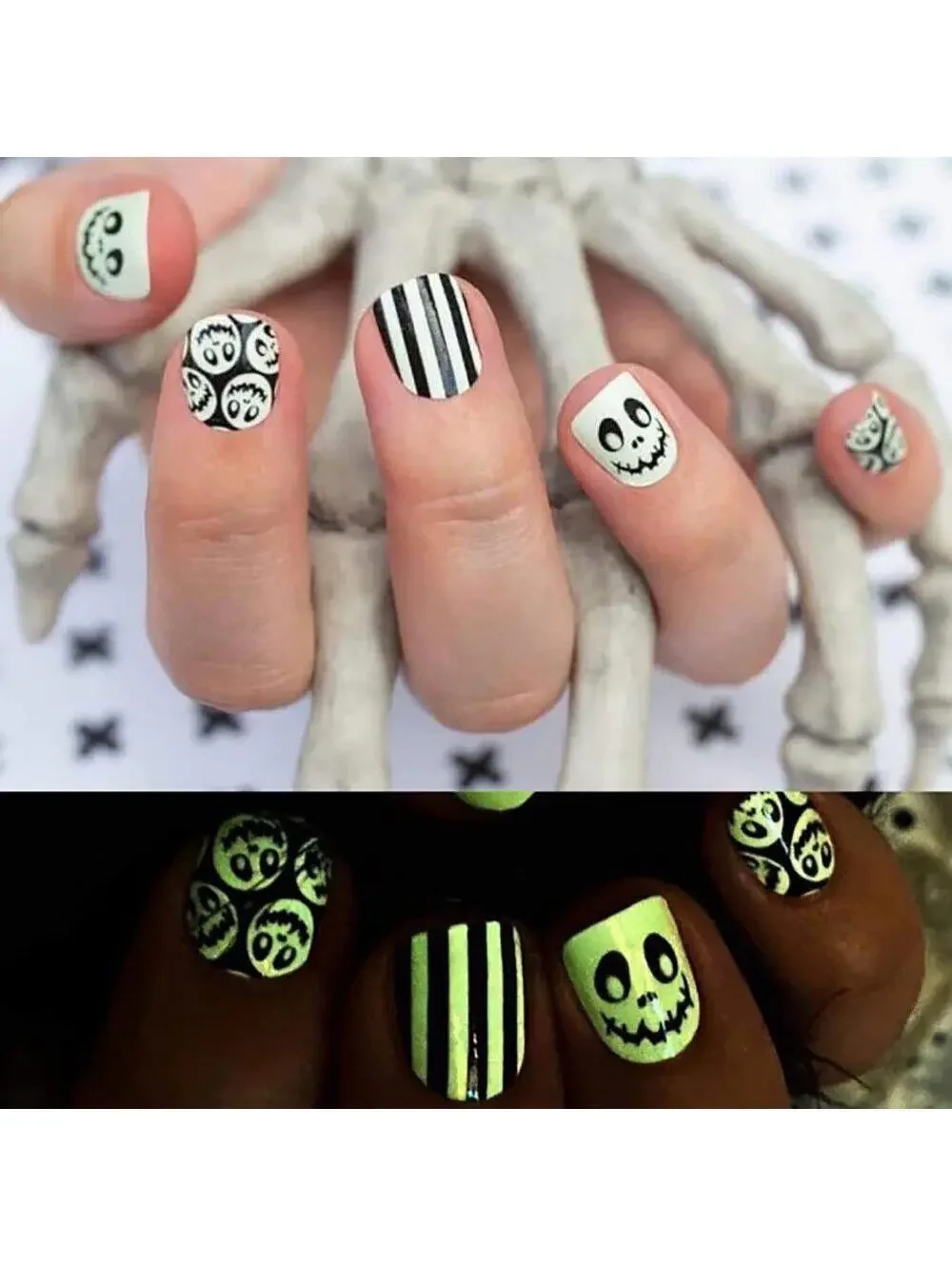 Color Street BOO CREW Real Nail Polish Strips GLOW IN THE DARK Halloween RETIRED